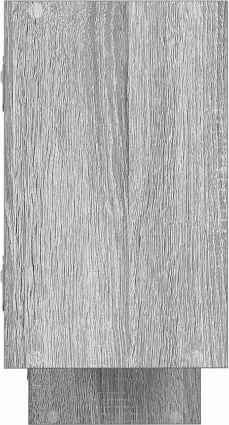 vidaXL Wandschap zwevend 90x23,5x3,8 cm MDF eikenkleurig en wit