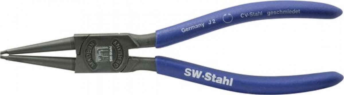 SW-Stahl 41401SB Borgringtang 175 mm, recht, binnen I Borgringtang voor binnenborgringen volgens DIN-norm 5256 I Montagetang met dompelcoating I in blisterverpakking