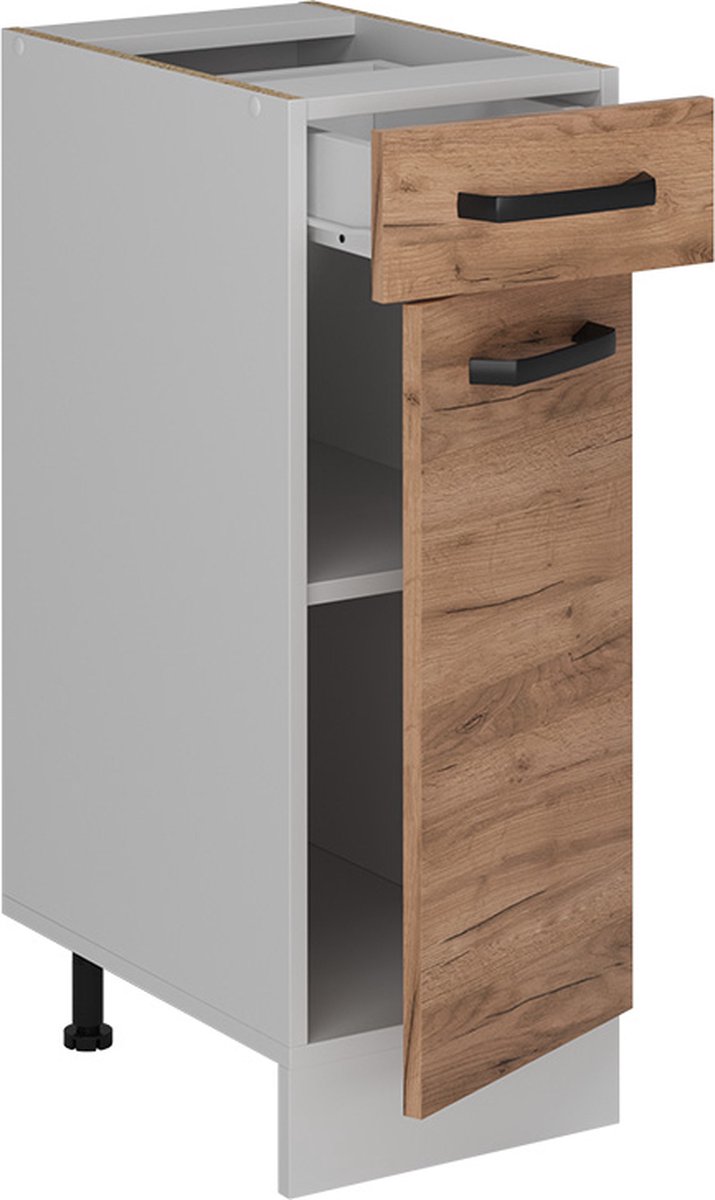 Vicco R-Line Keukenonderkast – 30 cm zonder werkblad Krachtige eik goud Goudkleurig Eiken/Wit