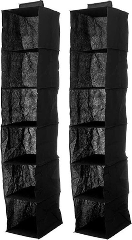 Opbergbox Kenzi bamboe - zwart - 31x31x31 cm | Leen Bakker