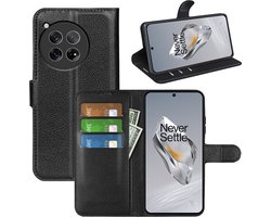 MobyDefend Hoesje - Geschikt voor OnePlus 12 - Kunstleren Wallet Book Case (Sluiting Voorkant) - Zwart