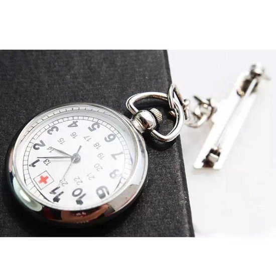 Verpleegsters Horloge | Zuster Horloge zilverkleurig met speld | REBL |  bol.com