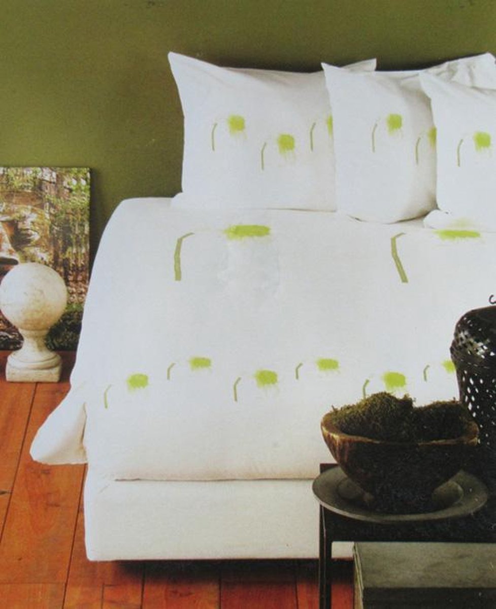 Beddinghouse Narcisia Dekbedovertrek - Litsjumeaux - 240x200/220 cm - Limegroen