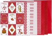 Design papierblok, afm 21x30 cm, 120+128 gr, rood, wit, 24 vel/ 1 doos