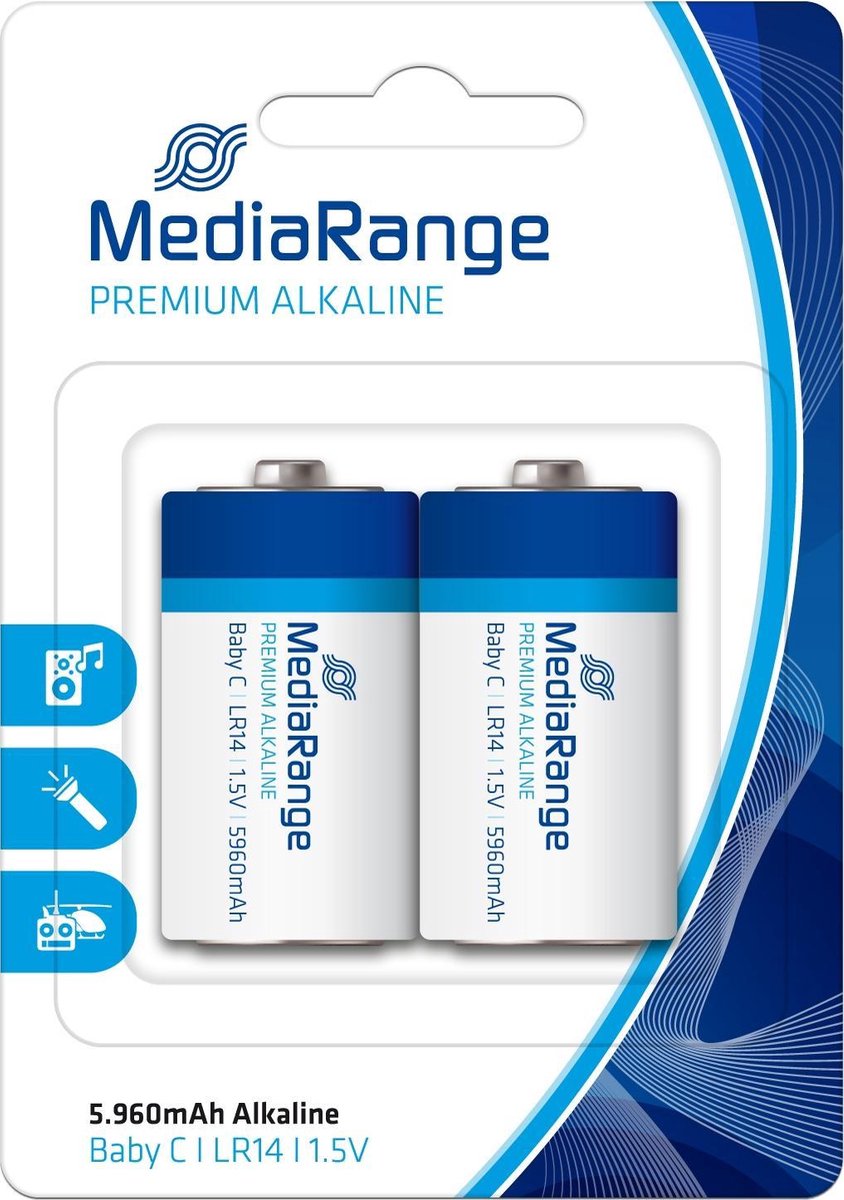 MediaRange MRBAT108 huishoudelijke batterij Wegwerpbatterij C Alkaline