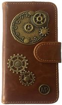 PU Leder Mystiek design Bruin Hoesje voor Motorola Moto G5 PLUS Time Bedel book case wallet case