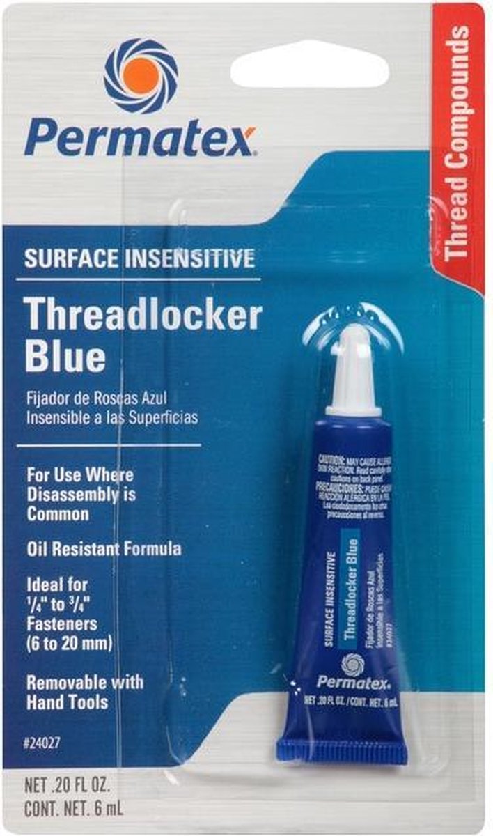 Permatex® Schroefdraadborging Blauw - Oppervlakte ongevoelig - 24027