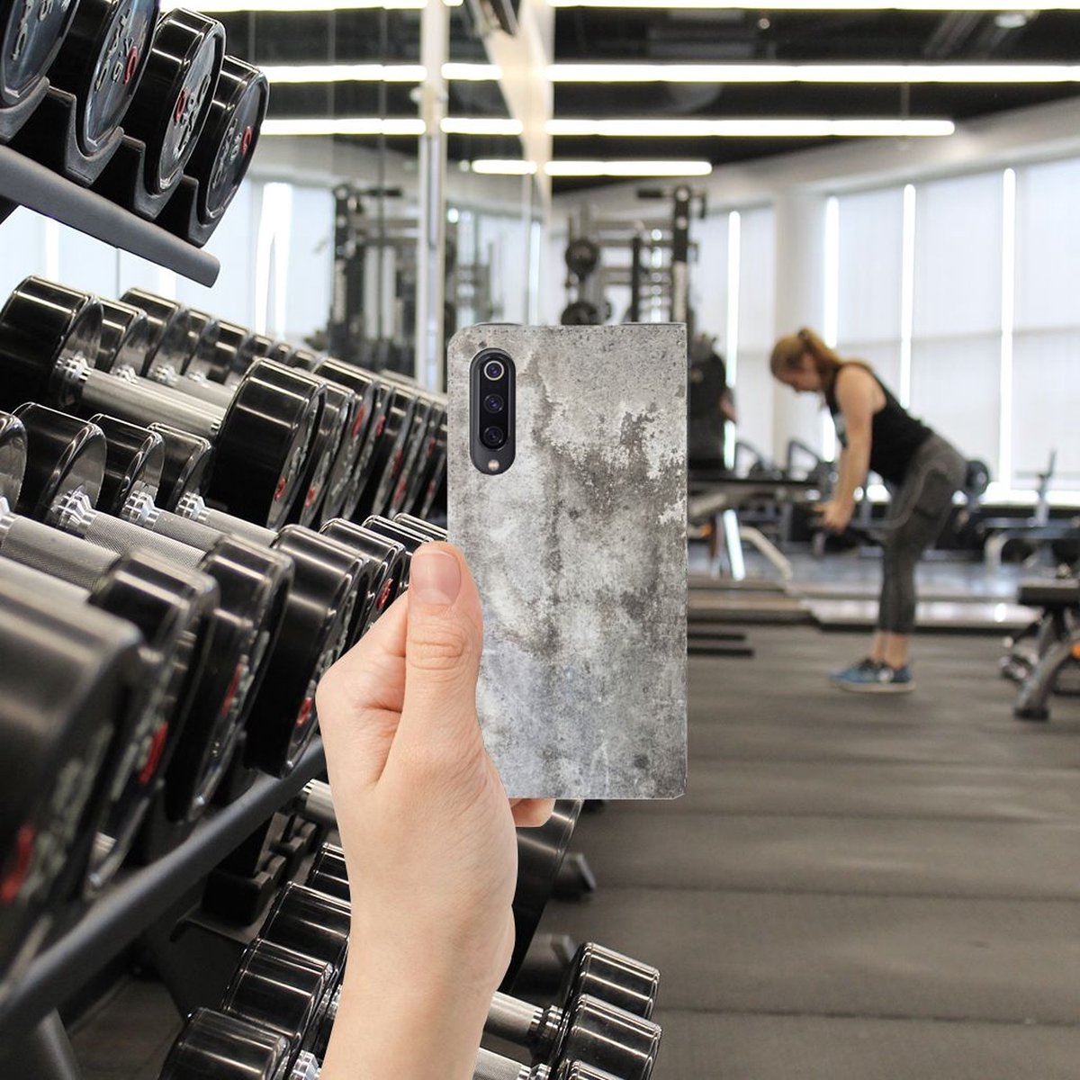 Xiaomi Mi 9 Standcase Beton Print