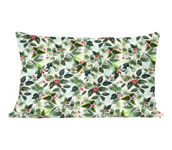 Sierkussens - Kussentjes Woonkamer - 50x30 cm - Waterverf - Groen - Kerst - Kerstversiering - Kerstdecoratie voor binnen - Woonkamer