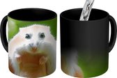 Magische Mok - Foto op Warmte Mok - Baby hamster close-up - 350 ML