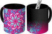 Magische Mok - Foto op Warmte Mok - Mandala met bloemen - 350 ML