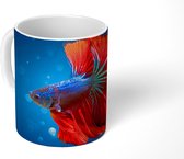 Mok - Koffiemok - Vis - Water - Rood - Mokken - 350 ML - Beker - Koffiemokken - Theemok