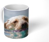 Mok - Puppy zwemt in het water - 350 ML - Beker