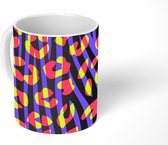 Mok - Koffiemok - Panterprint - Zebra - Neon - Mokken - 350 ML - Beker - Koffiemokken - Theemok