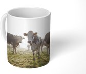 Mok - Koffiemok - Koeien - Licht - Gras - Dieren - Mokken - 350 ML - Beker - Koffiemokken - Theemok