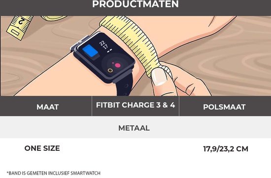 Arm wordt gemeten met een meetlint voor de polsmaat van een smartwatch.