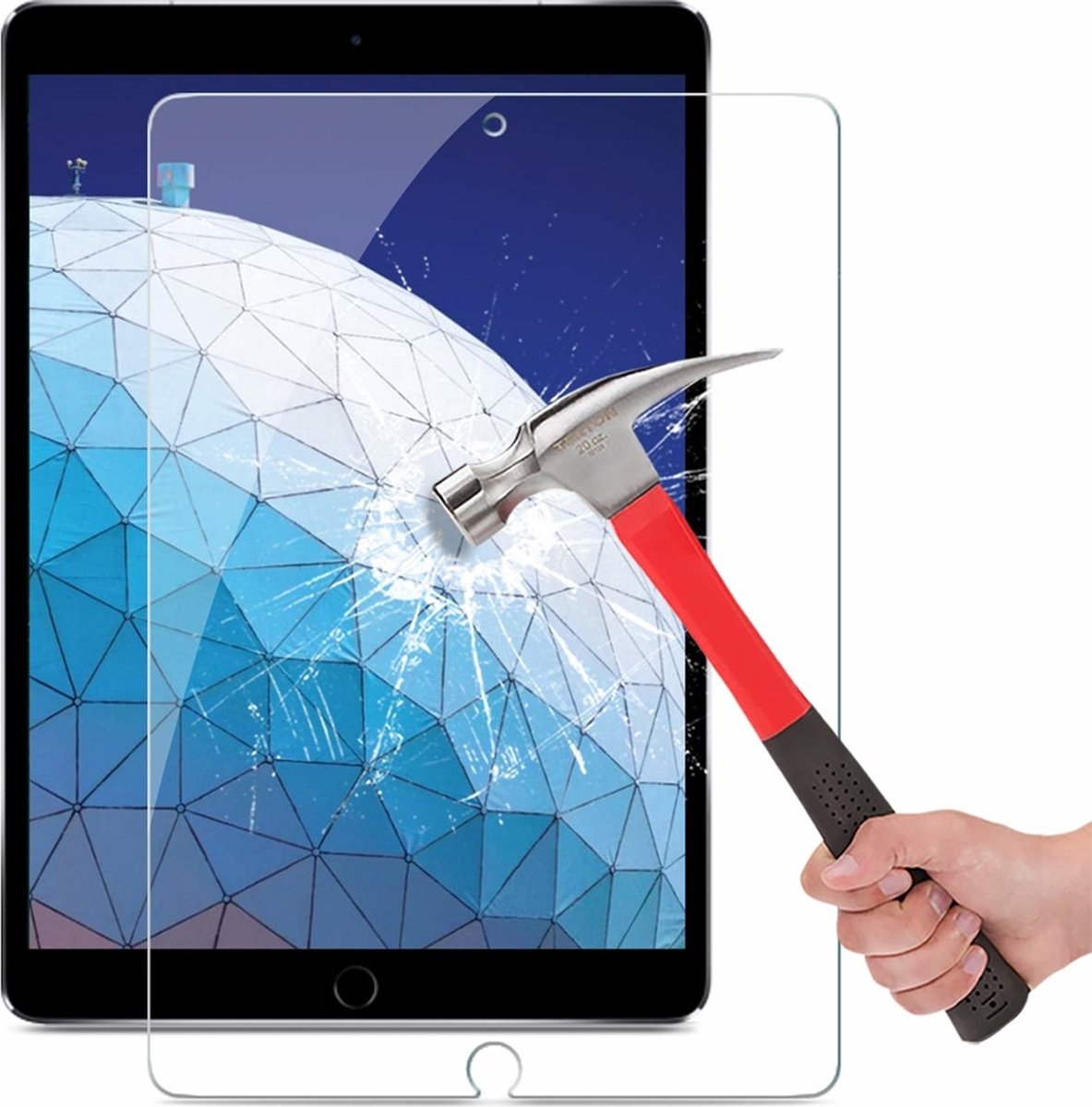 Mobiq - Glazen Screenprotector geschikt voor iPad 9.7 (2018/2017) / geschikt voor iPad Air / geschikt voor iPad Air 2 - transparant