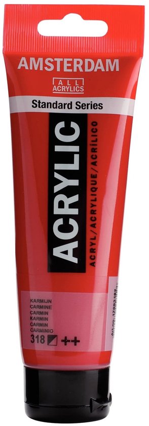 Peinture acrylique standard d'Amsterdam 120ml 318 Carmine