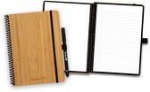 Bambook Classic uitwisbaar notitieboek - Hardcover - A5 - Blanco & Gelinieerd - Duurzaam, herbruikbaar whiteboard schrift - Met 1 gratis stift