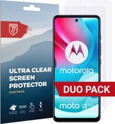 Rosso Screen Protector Ultra Clear Duo Pack Geschikt voor Motorola Moto G60s | TPU Folie | Case Friendly | 2 Stuks