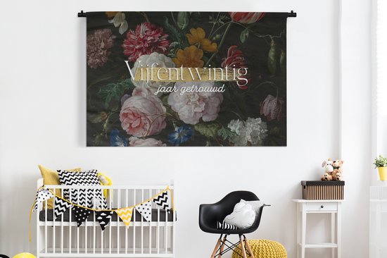Tapisserie - Mariage - 25 ans de mariage - Bloem - 180x120 cm - Tapisserie