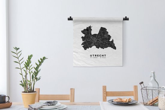 Tapisserie - Tapisserie - Utrecht - Nederland - Carte routière - 60x60 cm - Tapisserie