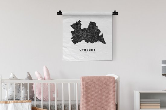 Tapisserie - Tapisserie - Utrecht - Nederland - Carte routière - 60x60 cm - Tapisserie
