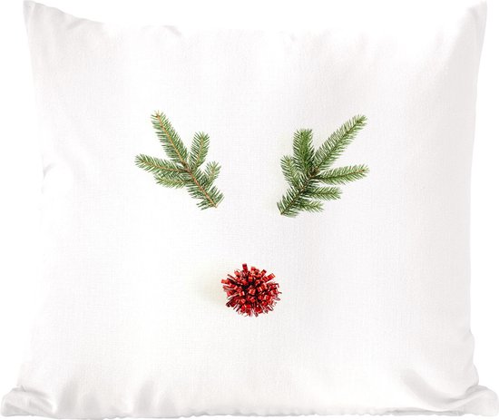 Sierkussens - Kussentjes Woonkamer - 50x50 cm - Kerst - Winter - Rendier - Kerstversiering - Kerstdecoratie voor binnen - Woonkamer