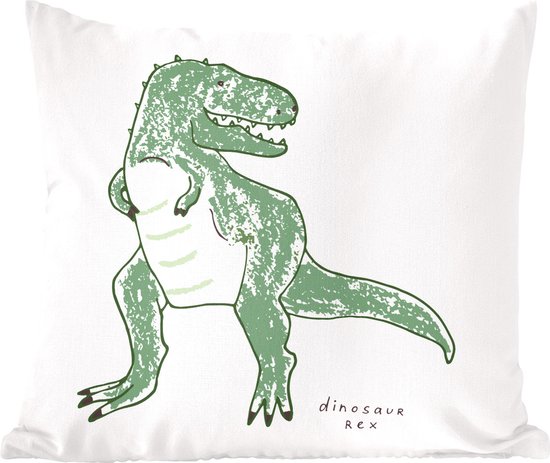 Sierkussens - Kussentjes Woonkamer - 60x60 cm - Kinderkamer - Tyrannosaurus Rex - Dinosaurus - Jongens - Meisjes - Kids