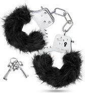 Temptasia - Pluche Verstelbare Handboeien - Zwart - BDSM - Boeien - BDSM - Boeien
