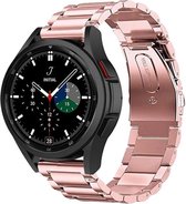 Strap-it Samsung Galaxy Watch 4 Classic 42mm stalen band - roze