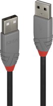 Lindy 36694 USB-kabel 3 m USB 2.0 USB A Zwart, Grijs