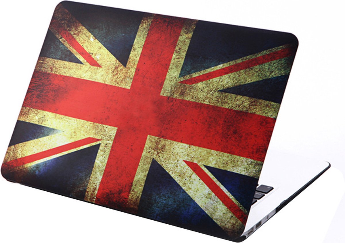 Macbook case van By Qubix - Retro UK flag - Air 13 inch - Geschikt voor de macbook Air 13 inch (A1369 / A1466) - Hoge kwaliteit hard cover!