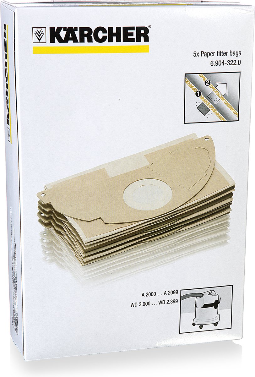 Kärcher 6904-322 - Stofzuigerzak - 5 stuks