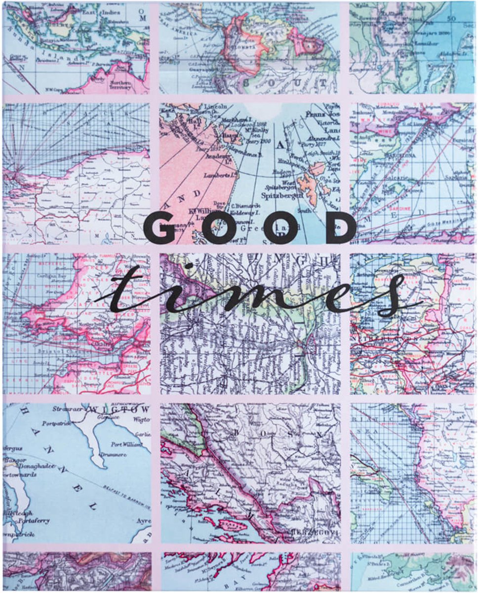 Grupo Erik Fotoalbum Travel Maps 13 X 20 Cm Papier Lichtblauw
