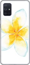 Telefoonhoesje Geschikt voor Samsung Galaxy A71 hoesje - Aquarelverf - Bloem - Tropisch - Siliconen Telefoonhoesje