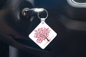 Sleutelhanger - Uitdeelcadeautjes - Een illustratie van een boom met hartjes - Plastic