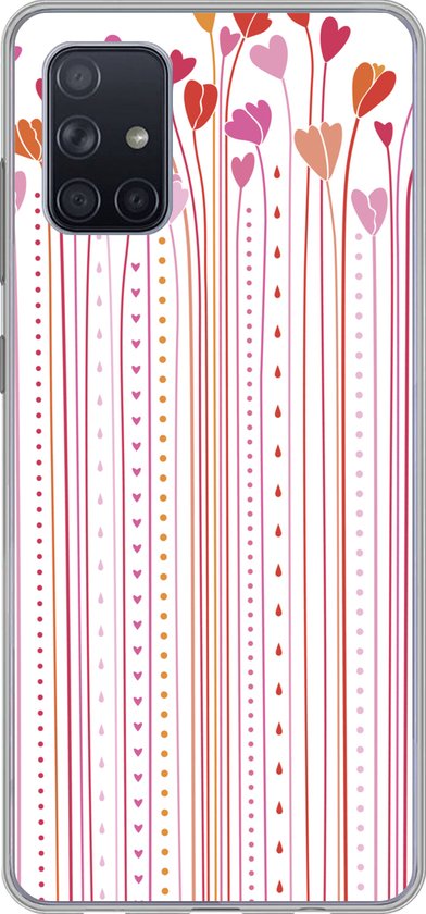 Coque Samsung Galaxy A51 - Une illustration de cœurs qui grandissent - Coque en Siliconen pour téléphone