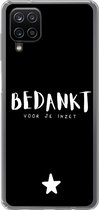 Geschikt voor Samsung Galaxy A12 hoesje - Collega - Spreuken - Bedankt voor je inzet - Quotes - Siliconen Telefoonhoesje