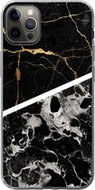 Coque iPhone 12 Pro Max - Marbre - Or - Luxe - Siliconen