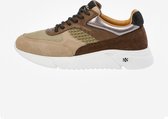 KUNOKA ARI platform sneaker milk chocolate - Sneakers Dames - maat 37 - Beige Bruin Zilver