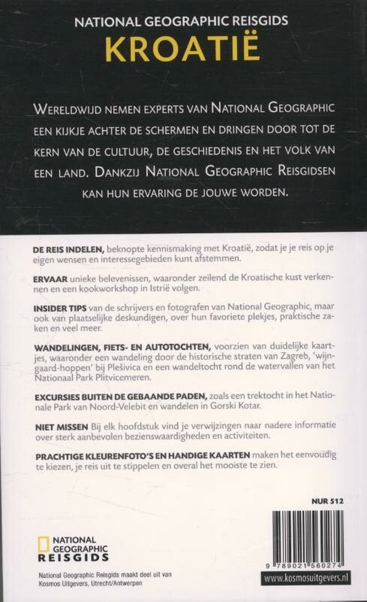 National Geographic Reisgids - Kroatië - back cover