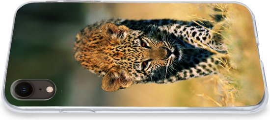 Coque iPhone XR - Léopard - Macro - Herbe - Siliconen