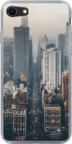 Geschikt voor iPhone SE 2020 hoesje - Skyline van New York - Siliconen Telefoonhoesje