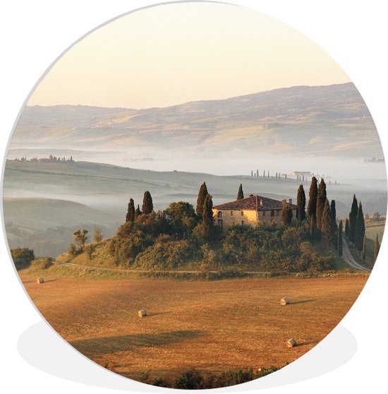 Cercle Mural - Cercle Mural Intérieur - Toscane - Paysage - Italie - ⌀ 150 cm - Décoration murale - Peintures Ronds