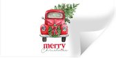 Muurstickers - Sticker Folie - Kerst - Kerstkrans - Merry Christmas - Quotes - Spreuken - 120x60 cm - Plakfolie - Muurstickers Kinderkamer - Zelfklevend Behang - Zelfklevend behangpapier - Stickerfolie