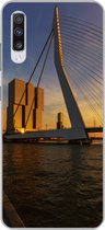 Geschikt voor Samsung Galaxy A70 hoesje - Rotterdam - Zonsondergang - Erasmus - Siliconen Telefoonhoesje