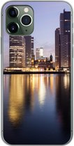 Geschikt voor iPhone 11 Pro hoesje - Rotterdam - Water - Wolkenkrabber - Siliconen Telefoonhoesje