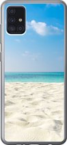 Geschikt voor Samsung Galaxy A52 5G hoesje - Tropisch - Strand - Zee - Siliconen Telefoonhoesje