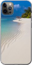Geschikt voor iPhone 13 Pro Max hoesje - Zee - Strand - Zomer - Siliconen Telefoonhoesje